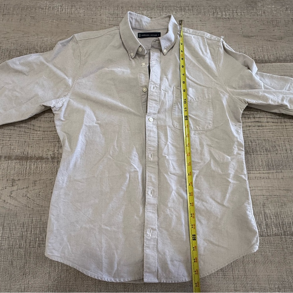 Everlane Uniform Men’s Long Sleeve Button Up Dress Shirt Size Medium - Picture 8 of 15